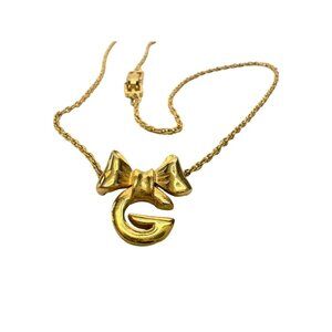 Givenchy G with Big Bow Gold Plated Necklace